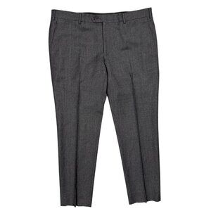NWOT Pal Zileri Dress Pants Dynamic Wool Trousers Slim Made in Italy Grey 38x28